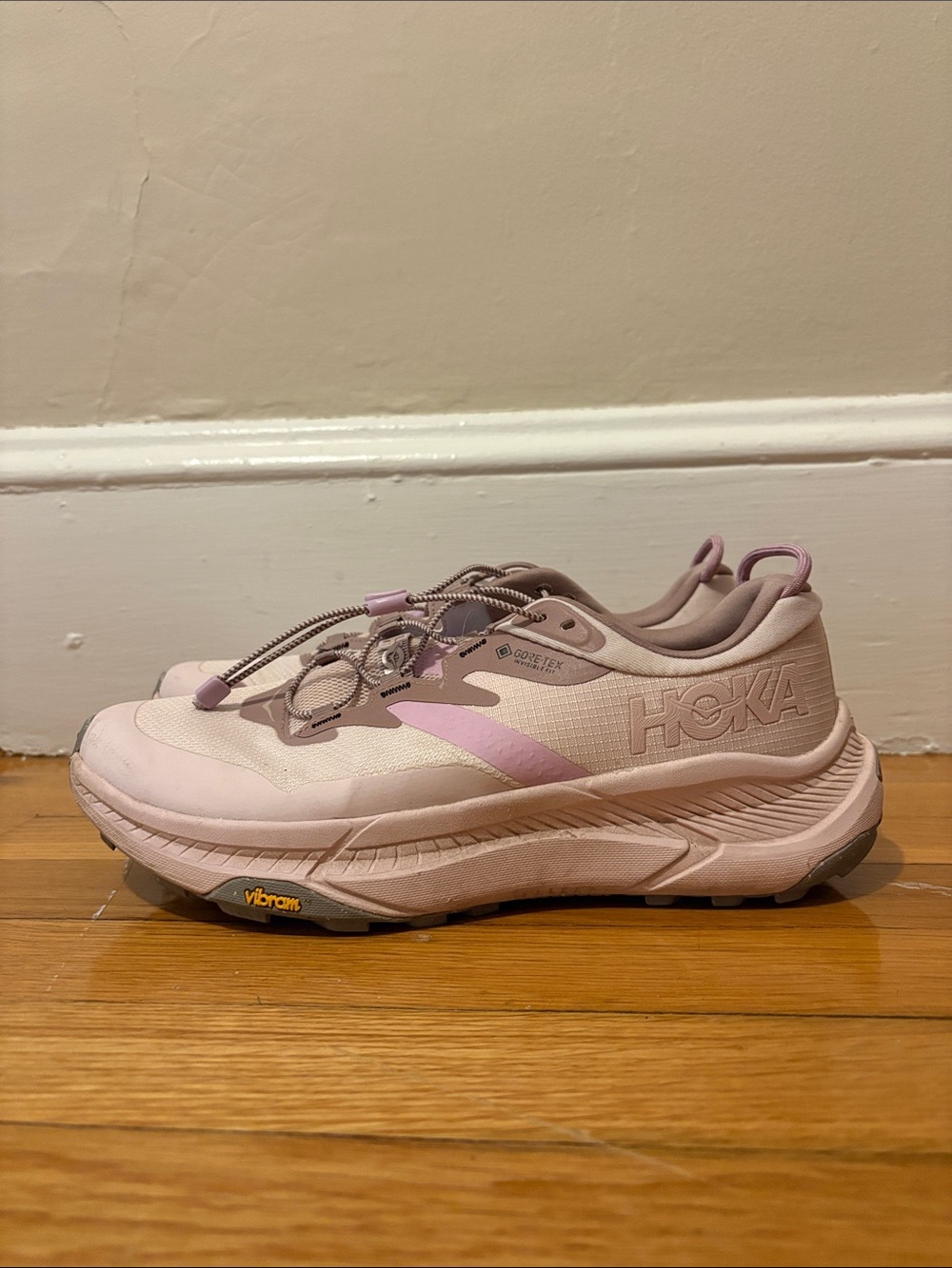 Hoka Transport Women's Light Pink Gortex Trail Sneaker